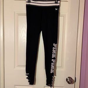 Black High waisted PINK leggings